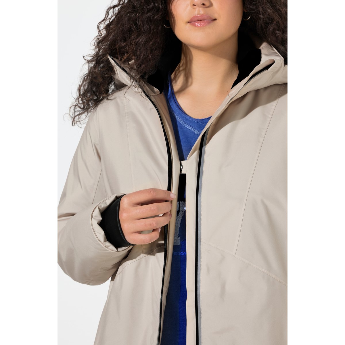 Veste technique HYPRAR à capuche champagne clair, ULLA POPKEN