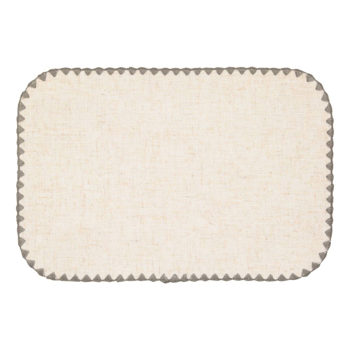 Set de table effet lin SANDRINE gris, ATMOSPHERA