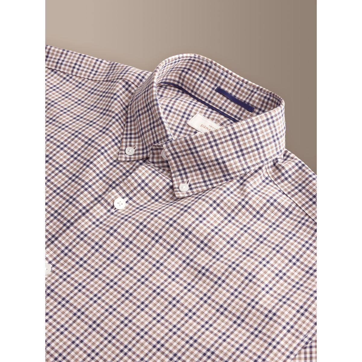 Chemise à manches longues et carreaux signature bleu, NEXT