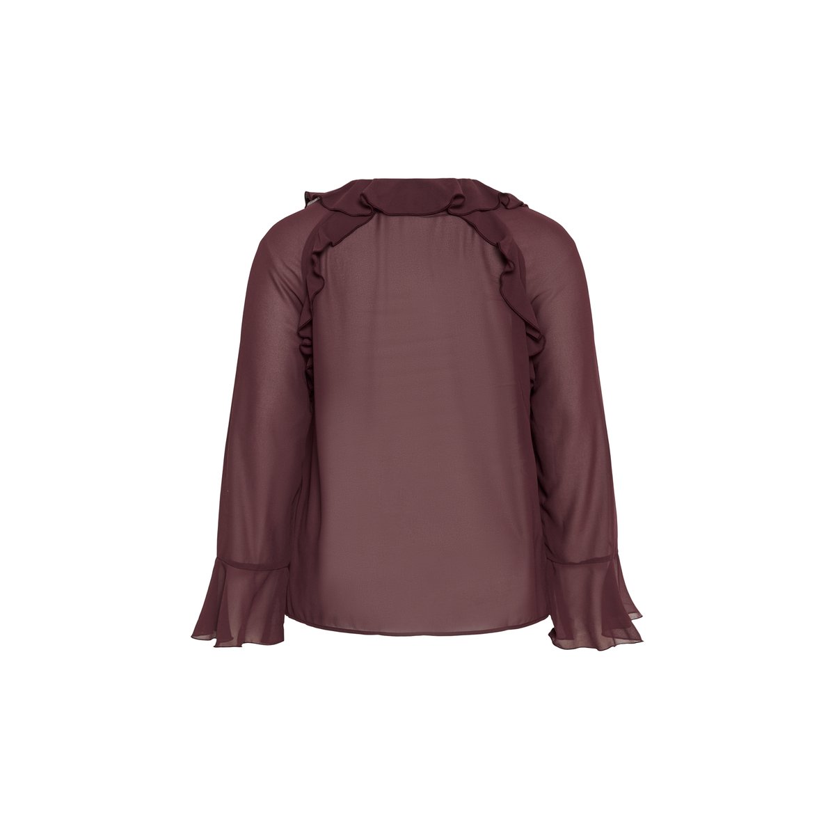 Blouse à manches longues bordeaux fudge, KAFFE CURVE