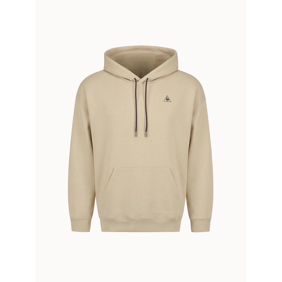 Sweat à capuche relax en double face creme, LE COQ SPORTIF