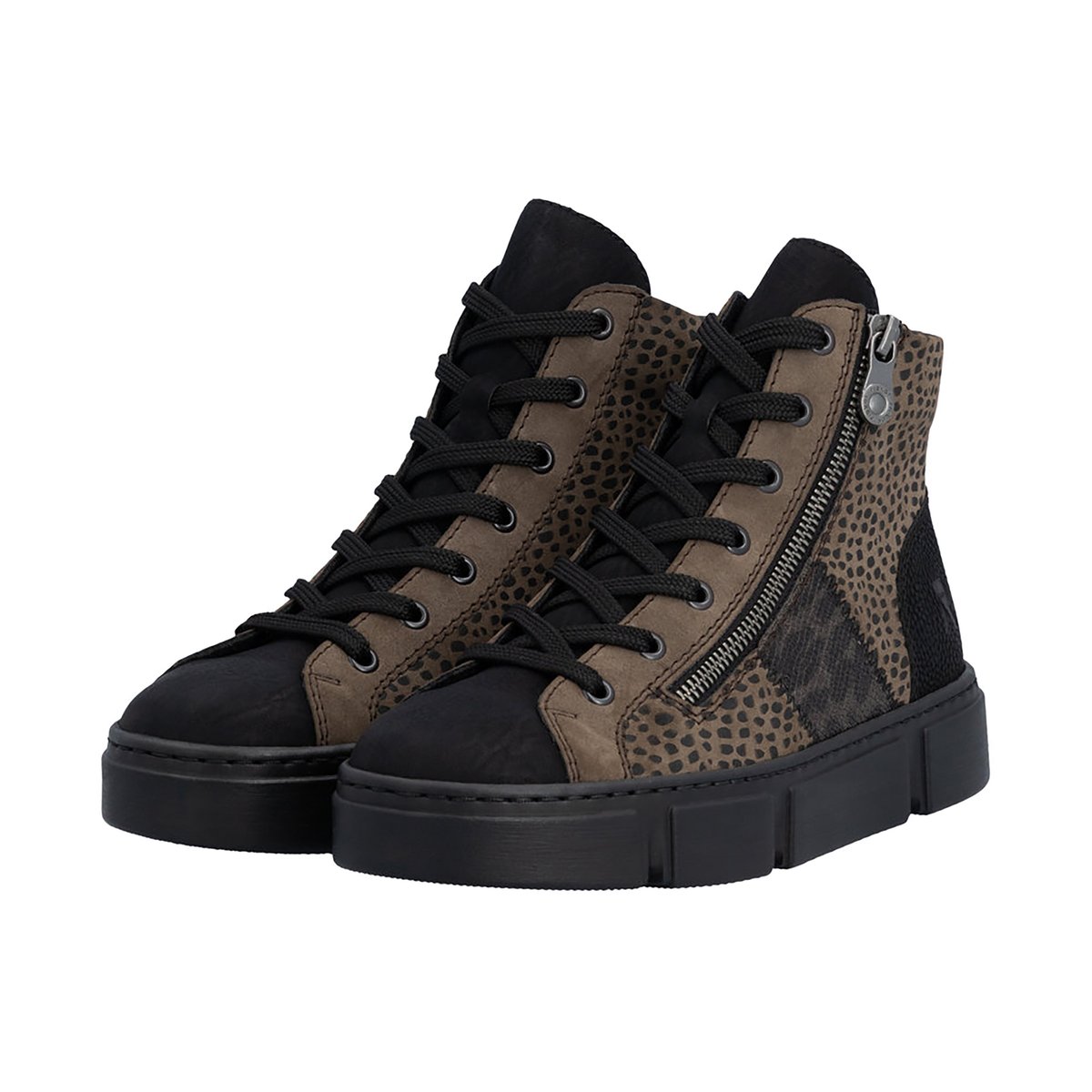 Basket Montante Cuir Malawi marron, RIEKER