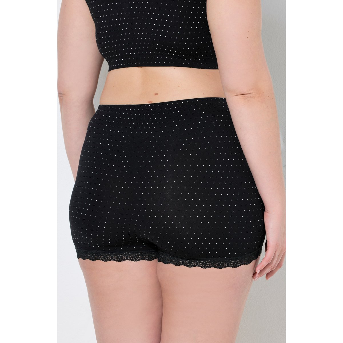 Lot de 3 shorties, pois/uni noir, ULLA POPKEN