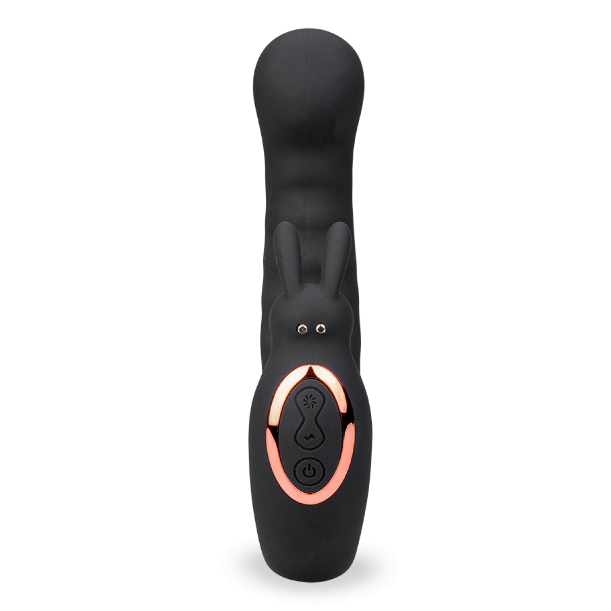 Vibromasseur puissant courbé point G Sweet Bunny noir, LOVE AND VIBES