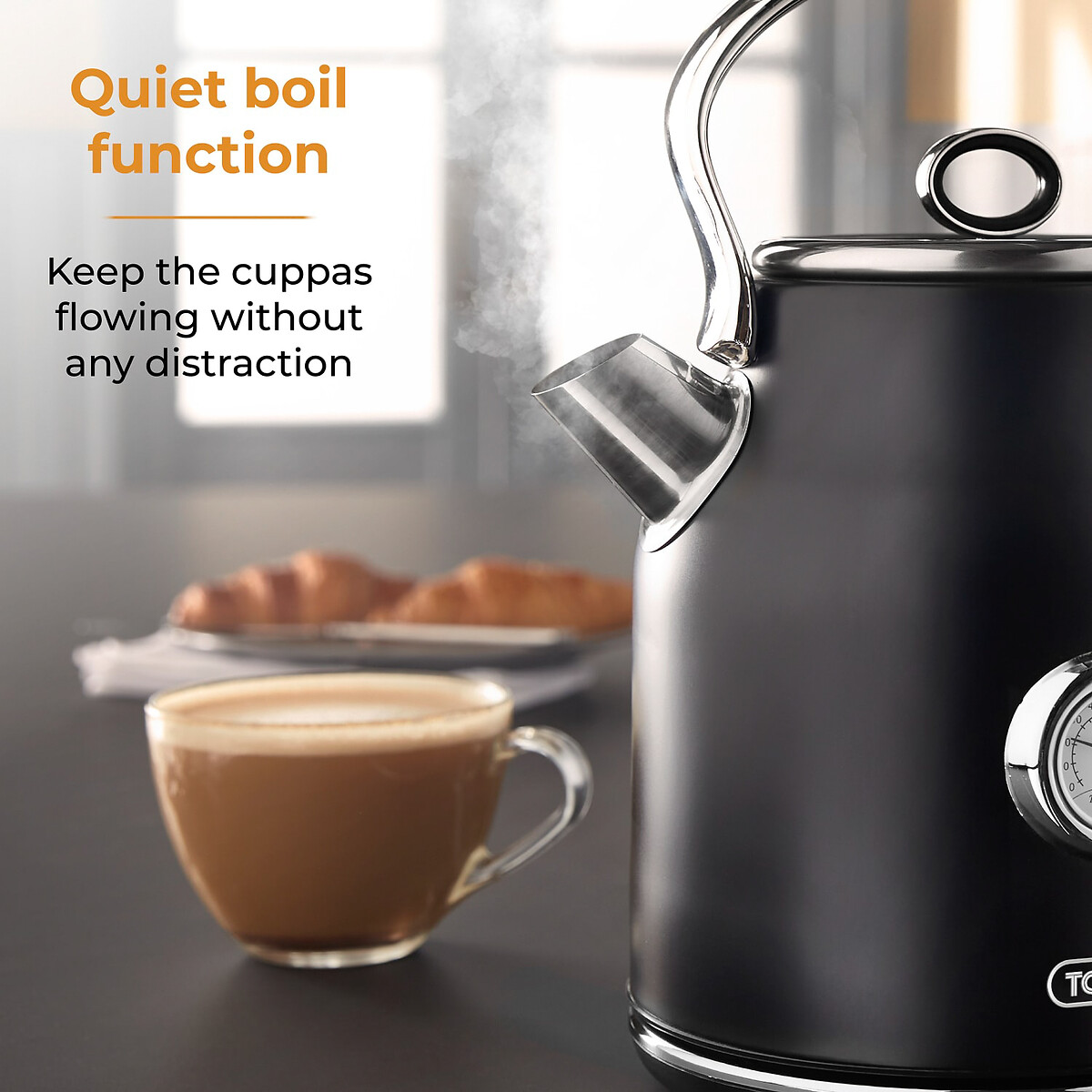 Renaissance 1.7 Litre 3KW Kettle - T10063 black, TOWER