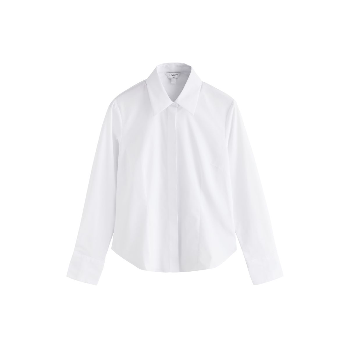 Chemise stretch ajustée à manches longues blanc, NEXT