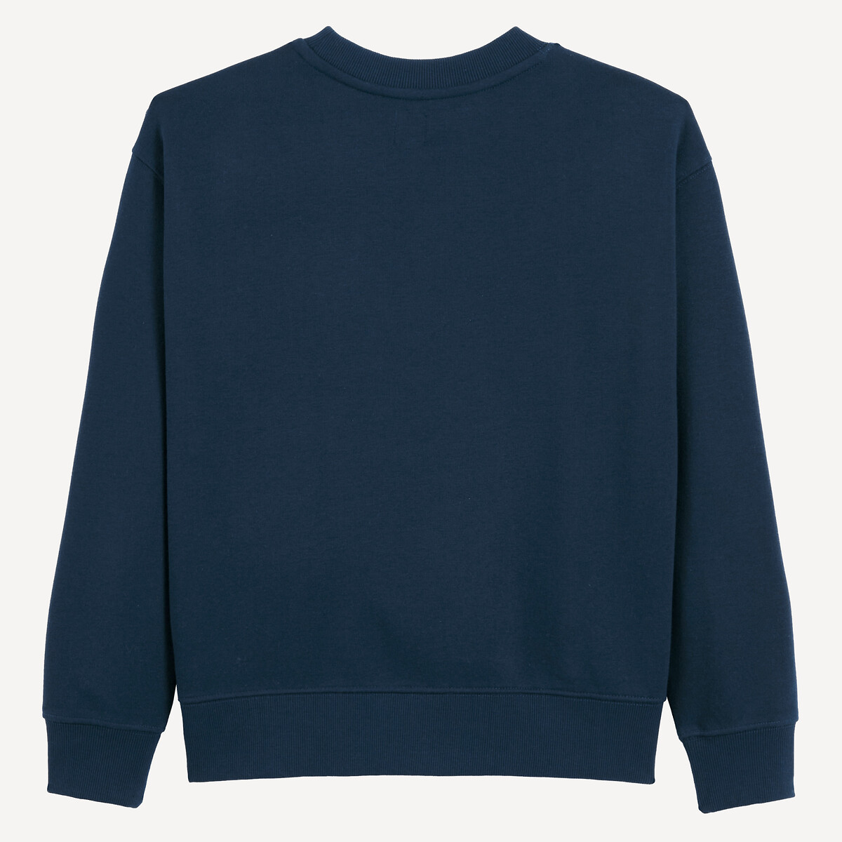 Sweat col rond en molleton bleu marine, LA REDOUTE COLLECTIONS