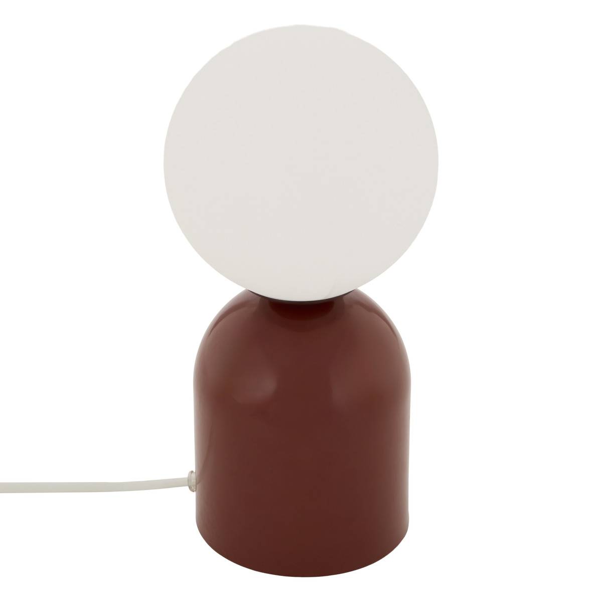 Lampe Bessie boule H.25cm rouge, ATMOSPHERA