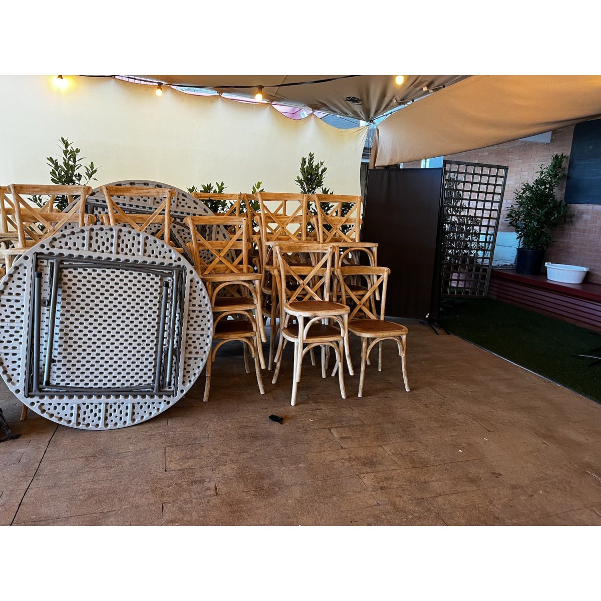Chaise de bistrot empilable en bois - BISTROT marron clair, MATHI DESIGN