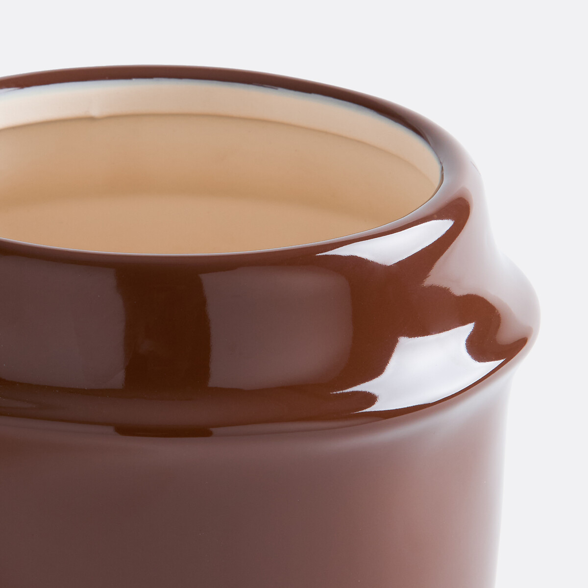 Cache-pot céramique Ø15 cm, Filipio acajou, LA REDOUTE INTERIEURS