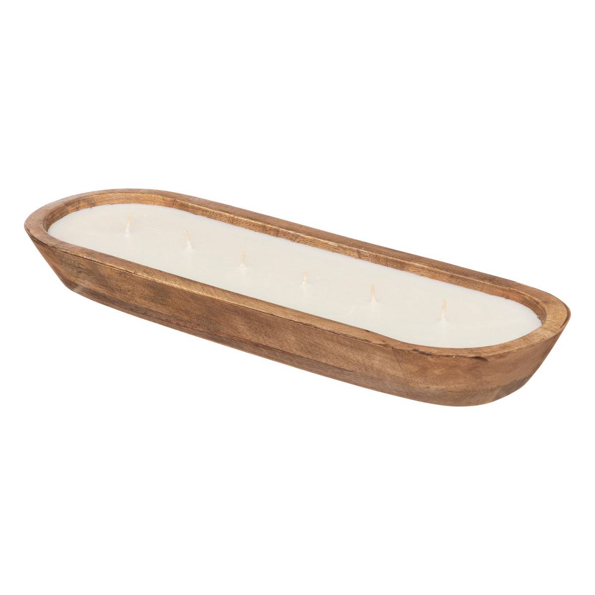 Bougie parfumée 10 mèches pot en manguier PAOLA marron, ATMOSPHERA