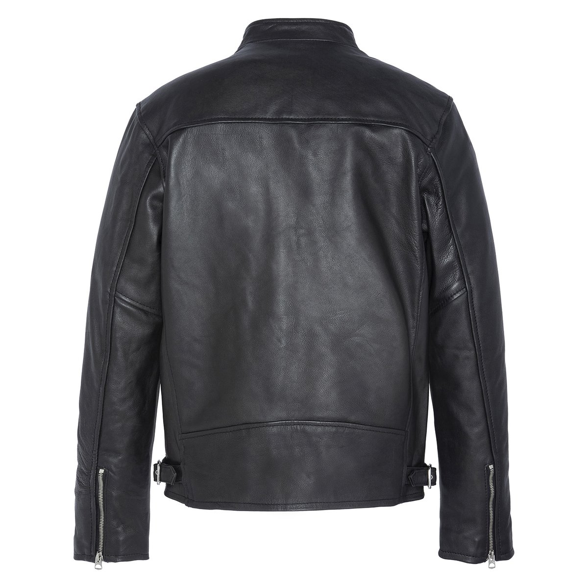 Blouson motard noir, cuir de vachette noir, SCHOTT