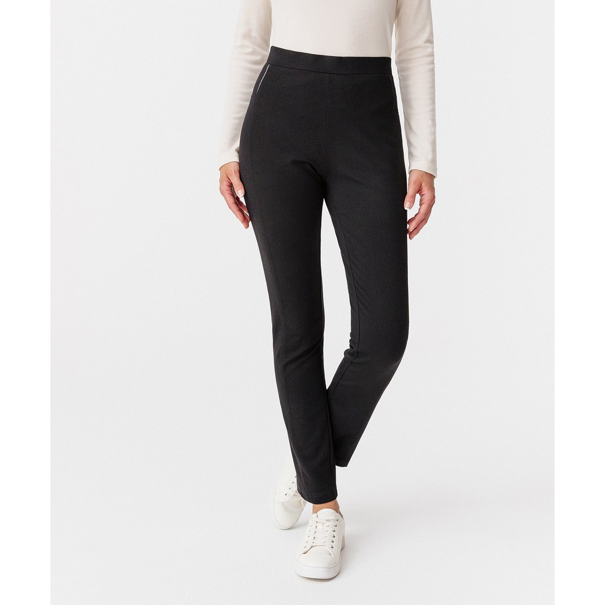 Pantalon maille milano enfilable noir, DAMART