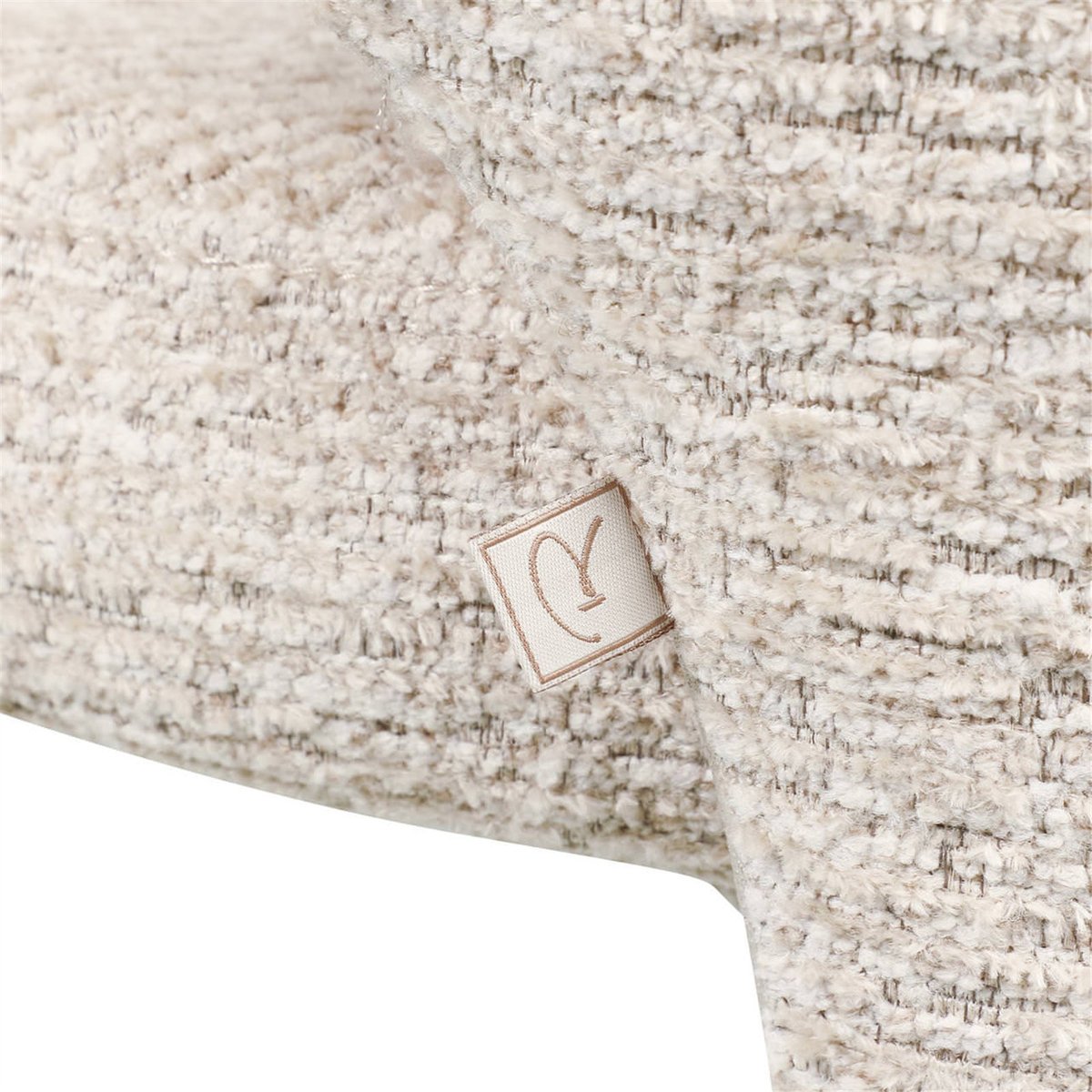 Chaise de repas en tissu texturé naturel linéaire, RECOLLECTION