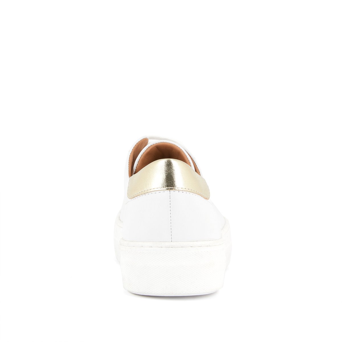 Basket en cuir ANNAEL blanc, MELLOW YELLOW