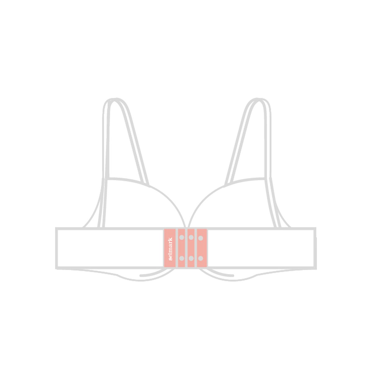 Lot de 3 élargisseurs soutien-gorge 35mm multicolore, SELMARK