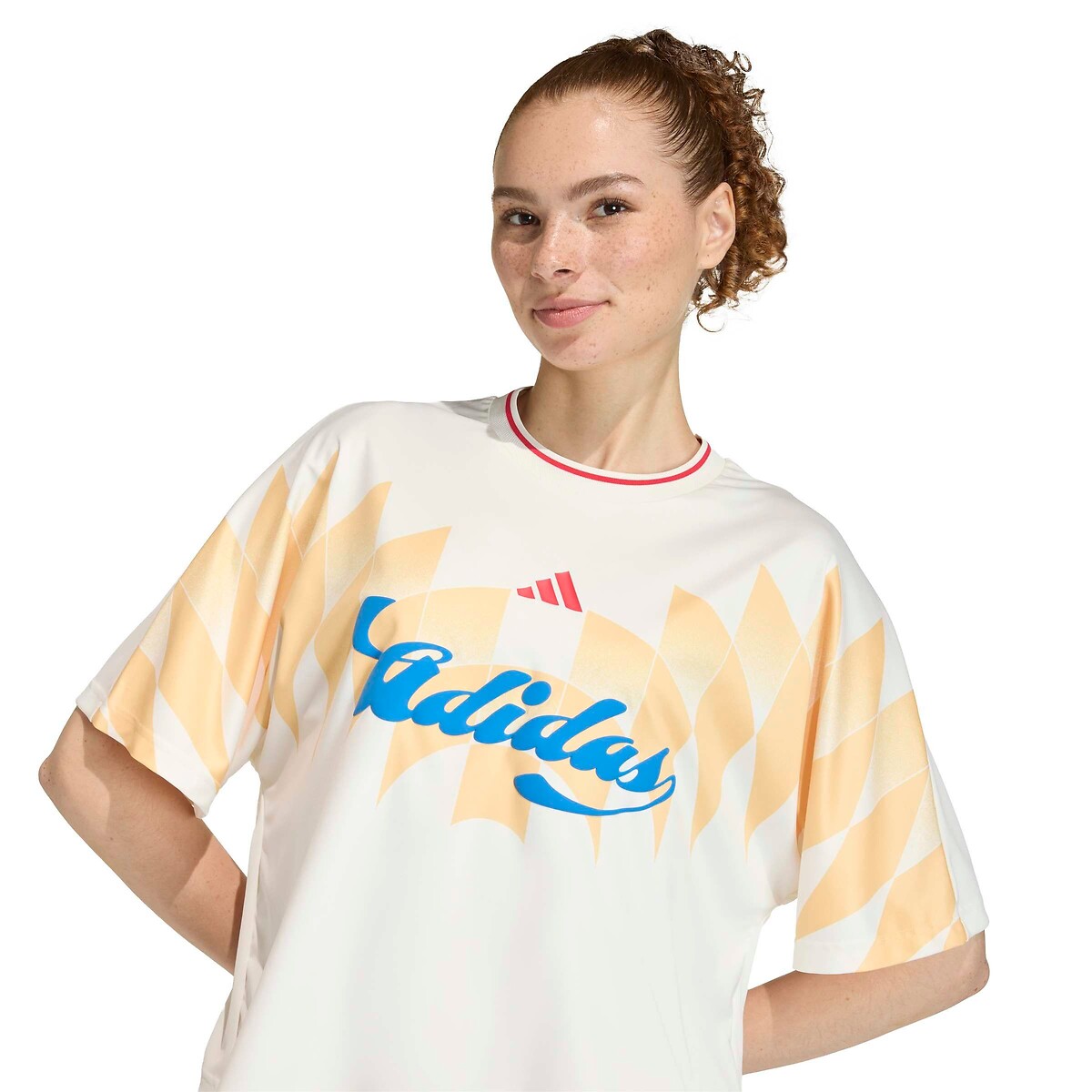T-shirt manches courtes, loose, imprimé vintage blanc, ADIDAS SPORTSWEAR