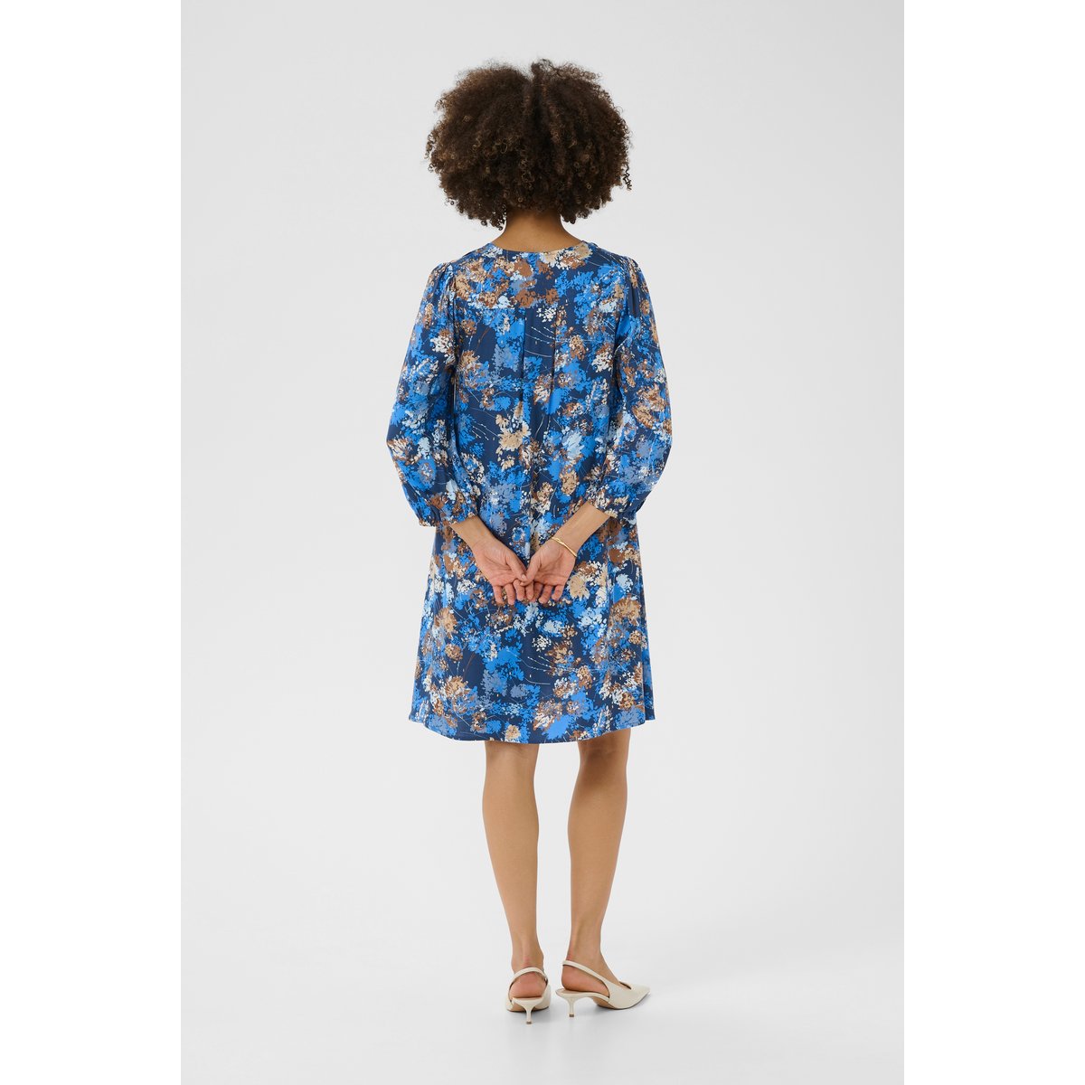 Robe bleu floral blue flower foil, CULTURE