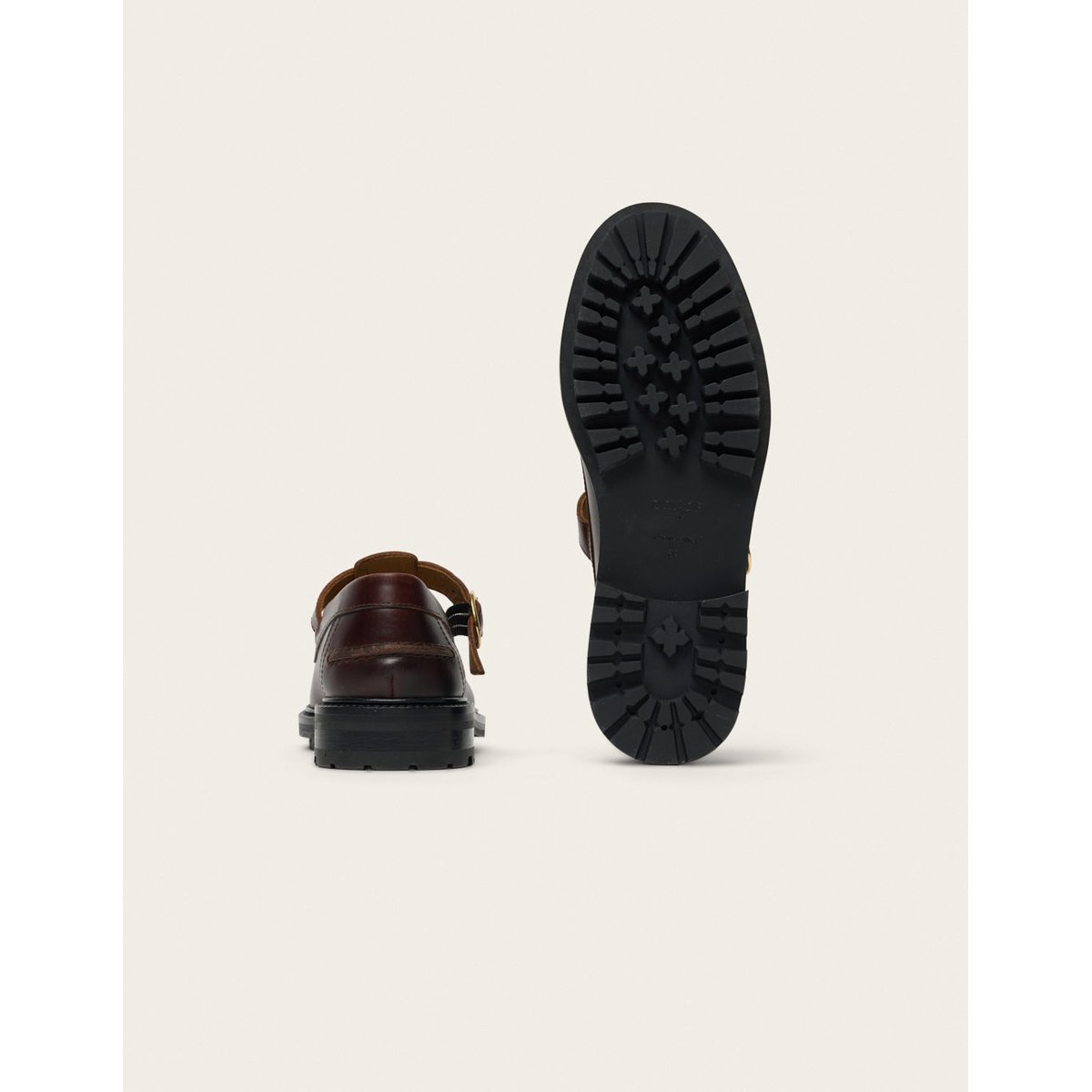 Derbies AYRO cuir pull-up marron, ODAJE