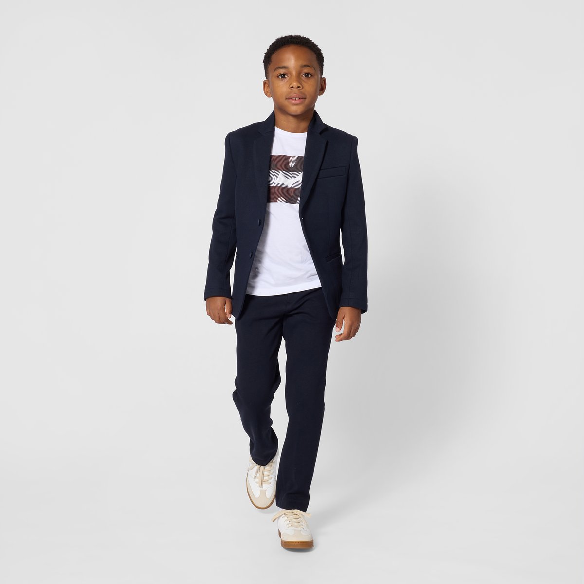 Tee-shirt manches longues blanc, BOSS KIDSWEAR