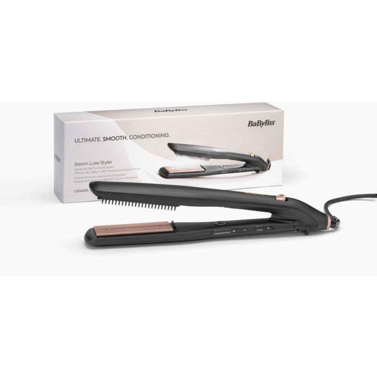 Lisseur vapeur Steam Radiance ST596E couleur unique, BABYLISS