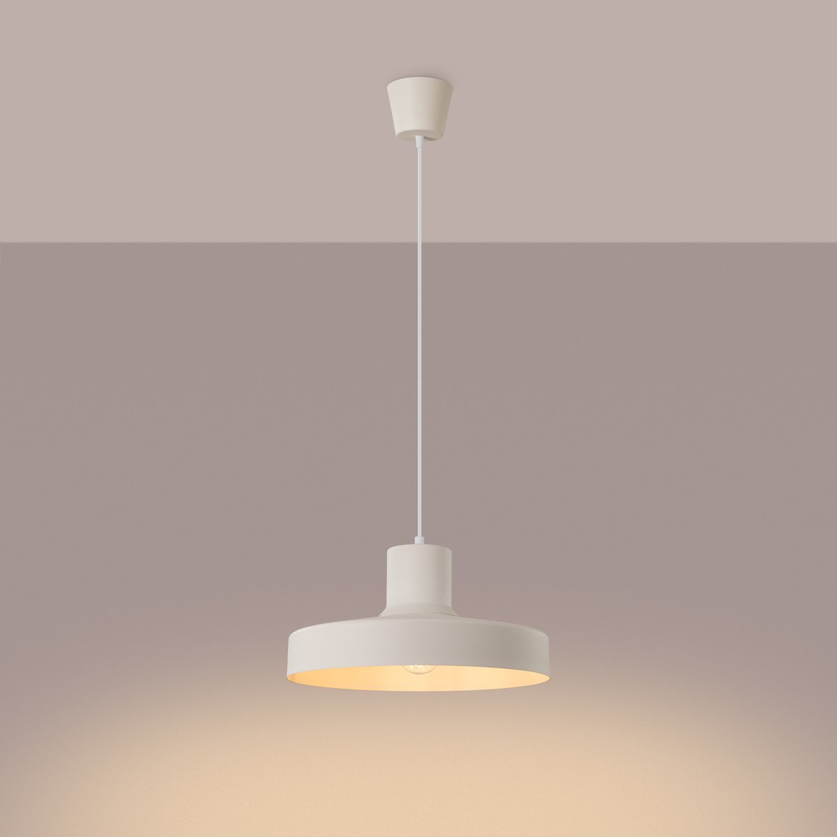 Suspension Acier Beige E27 1 Bilo beige, EDEN