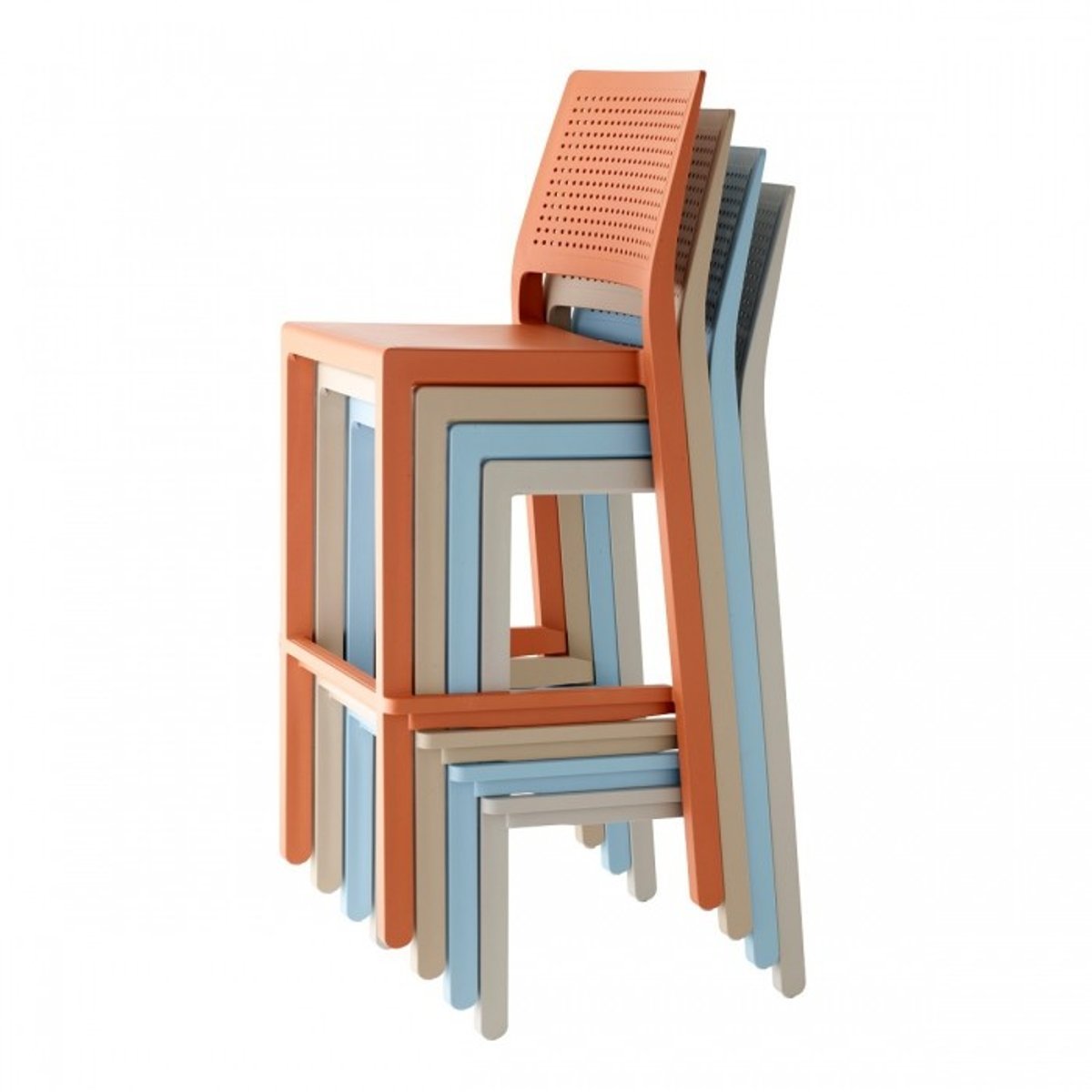 Tabouret design, EMI blanc, SCAB DESIGN
