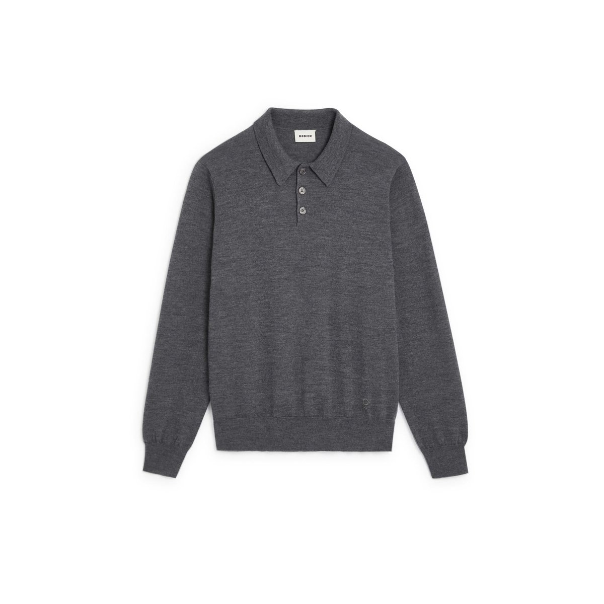 Polo en laine mérinos gris foncé, RODIER