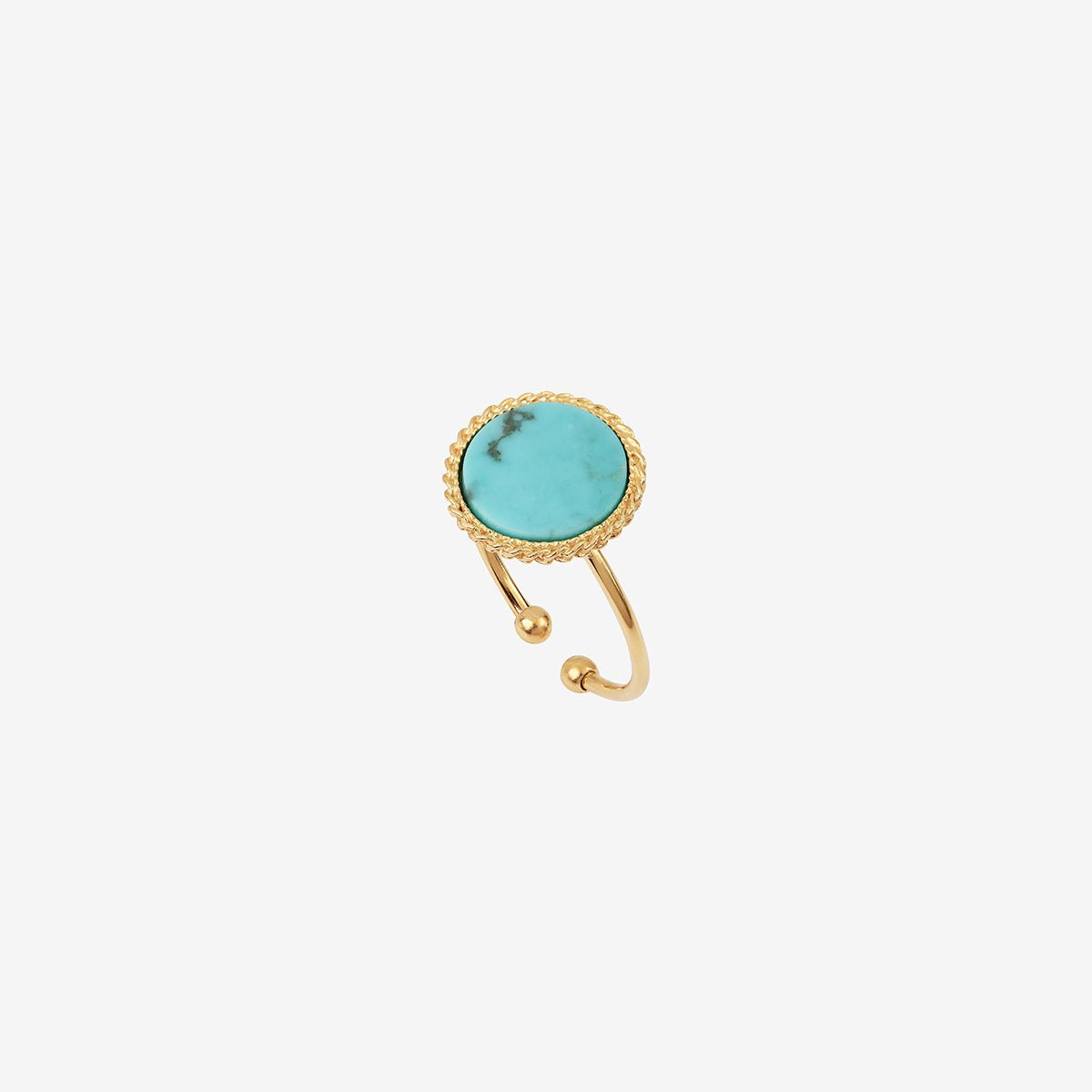 Bague turquoise plaquée or - lady bleu, CAROLINE NAJMAN