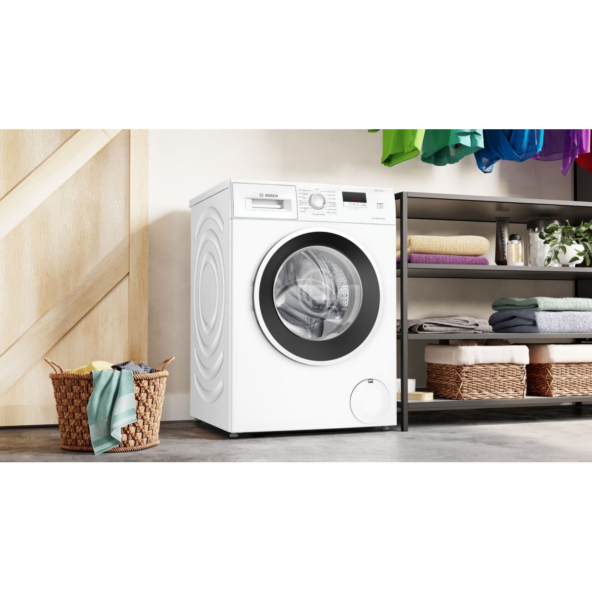 Lave linge hublot WGE02203FR - 7 kg - 1200 tr/min - Classe A - Moteur induction - Série 2 couleur unique, BOSCH