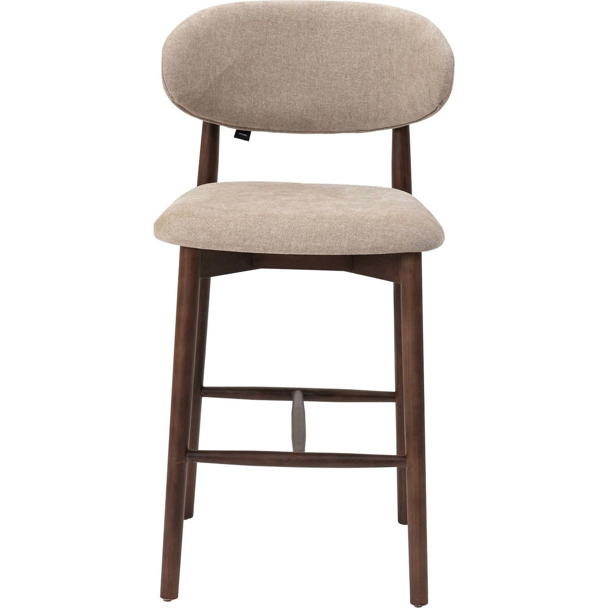 Tabouret de bar en bois collection CONVINE beige tressé et noyer, RECOLLECTION