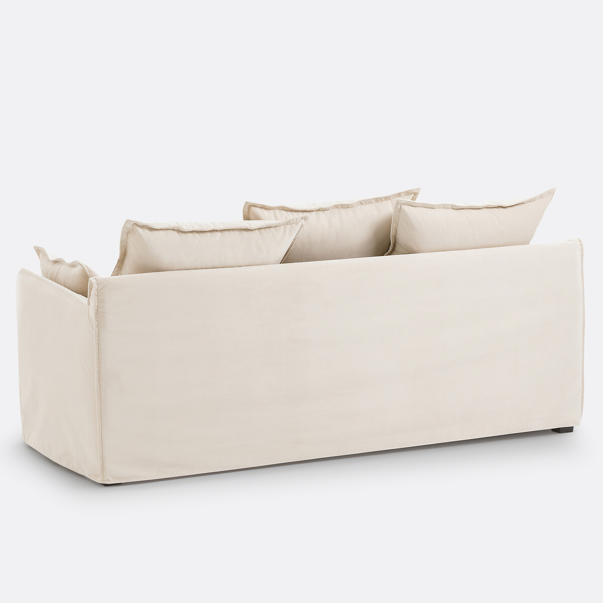 Odna Velvet 2, 3, 4 or 5-Seater Sofa with Removable Covers ecru , LA REDOUTE INTERIEURS