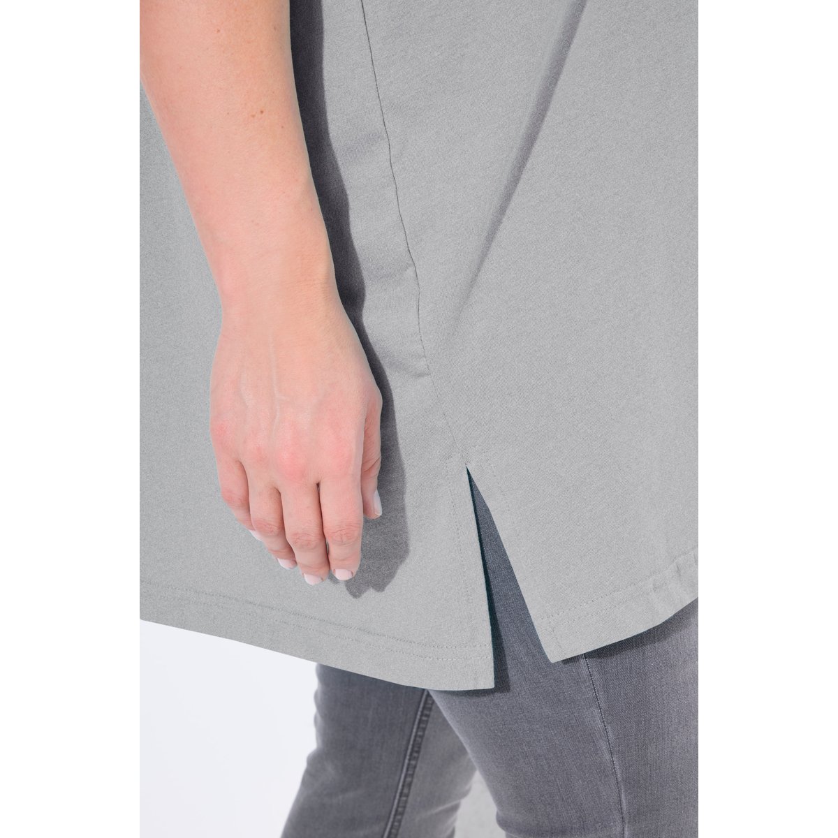 Débardeur à col V gris clair chiné, ULLA POPKEN