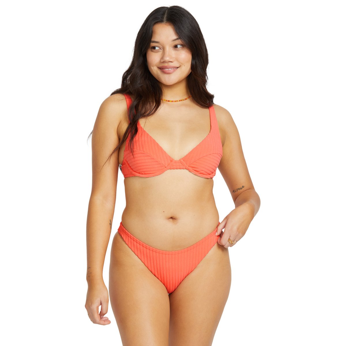 Haut de bikini couvrance moyenne IN THE LOOP MARINA jaune papaya, BILLABONG