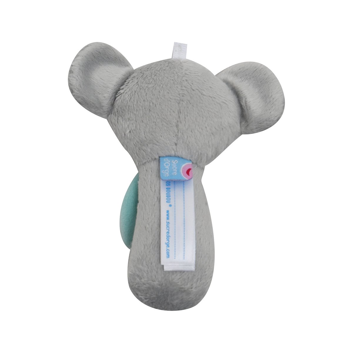 Hochet koala velours doux marron, SUCRE D'ORGE