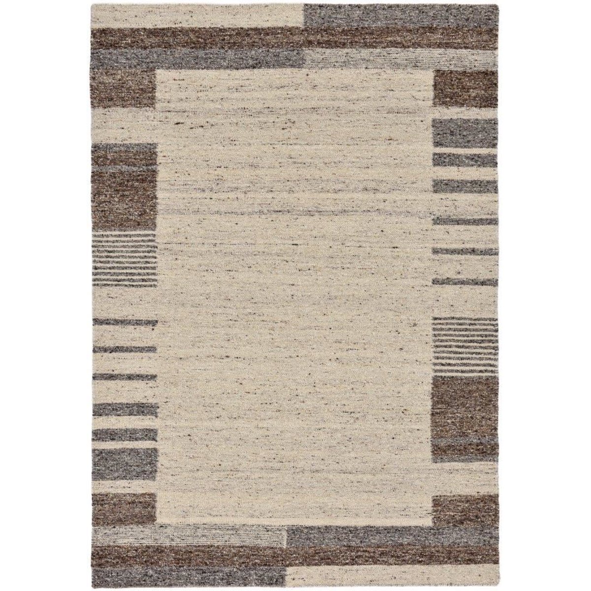 Tapis de salon en laine tissé main - EHRWALD beige multi, THEKO
