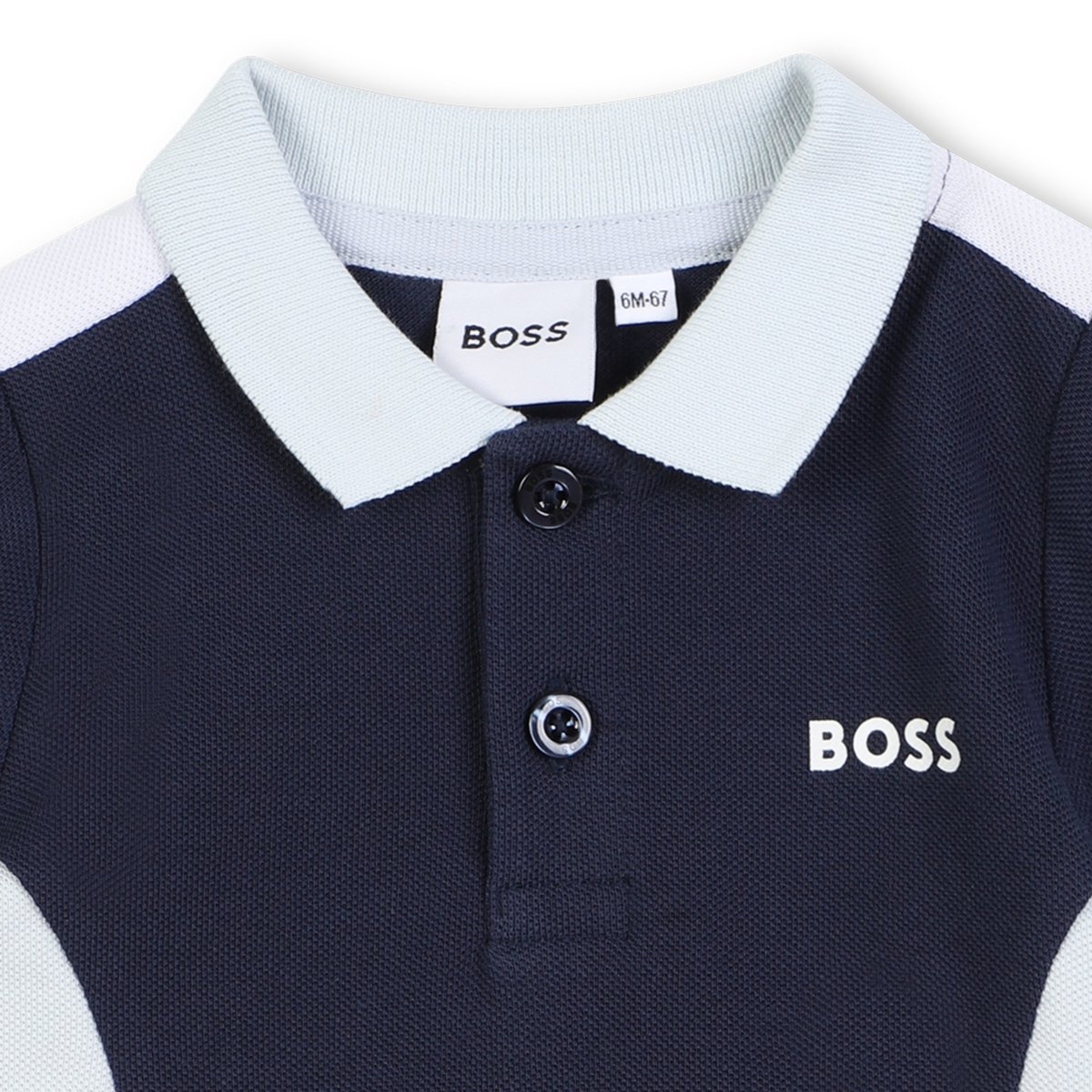 Polo à manches courtes bleu cargo, BOSS KIDSWEAR