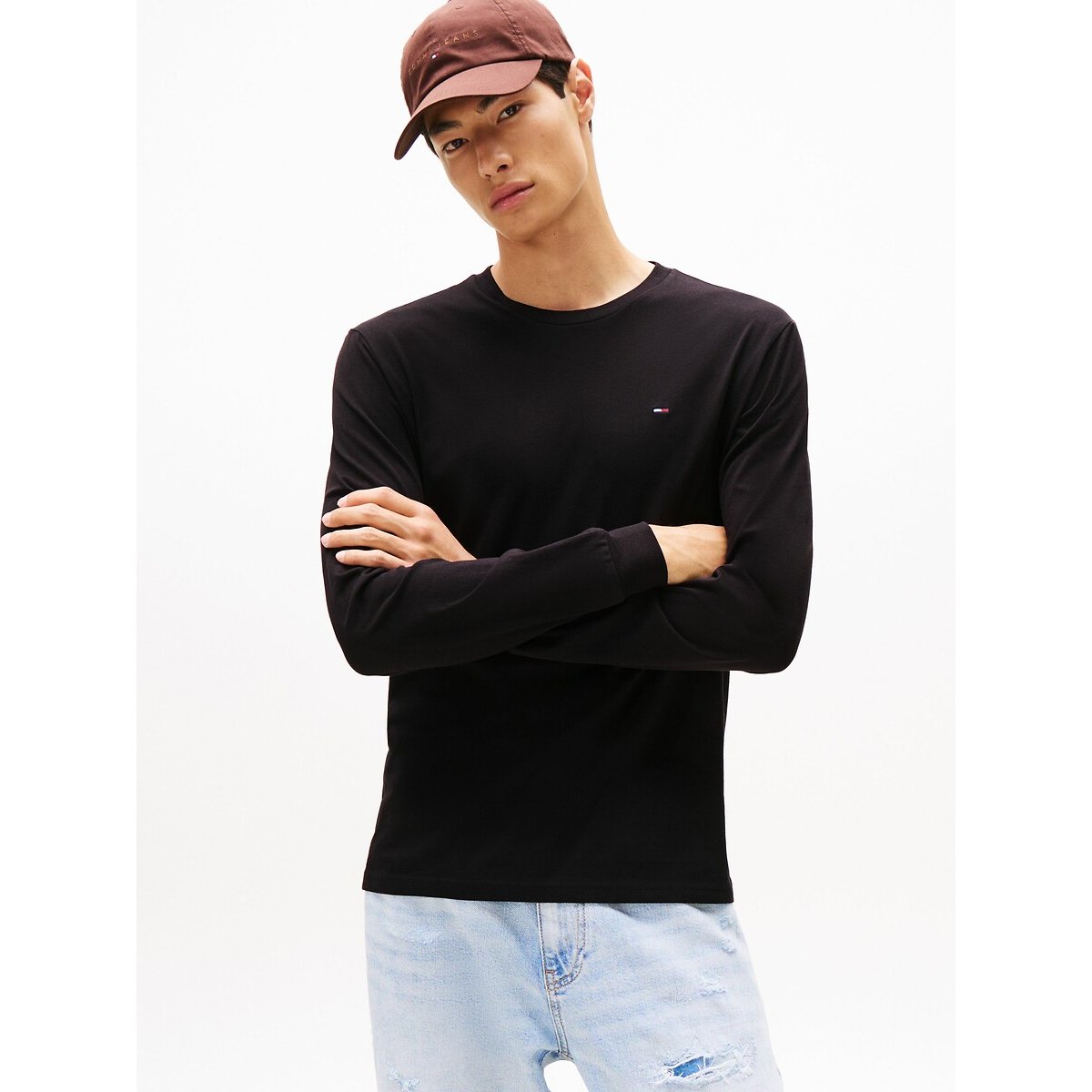 Pack of 2 T-Shirts with Long Sleeves black, TOMMY JEANS