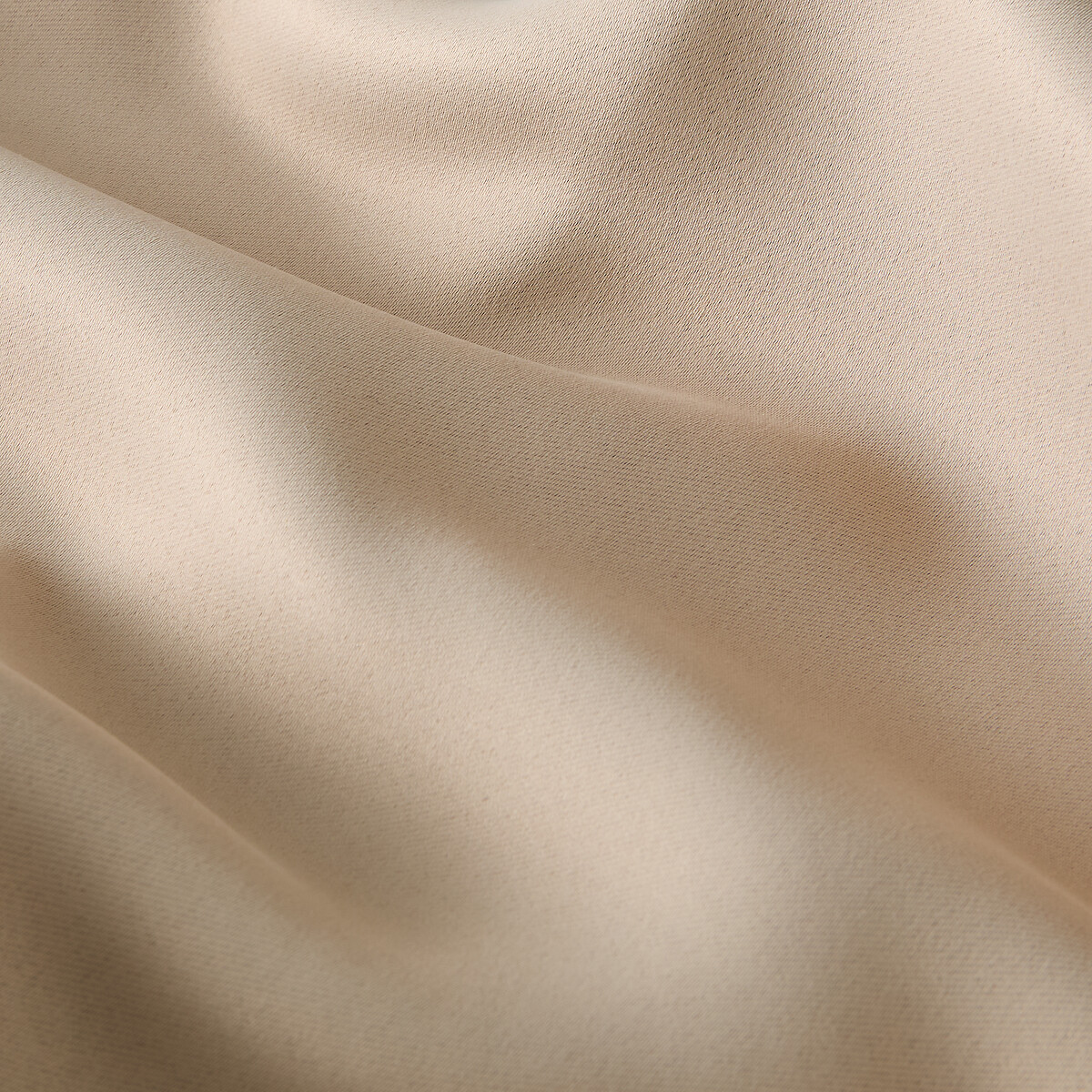 Rideau occultant, à galon fronceur et wave, VODA beige taupe clair, LA REDOUTE INTERIEURS