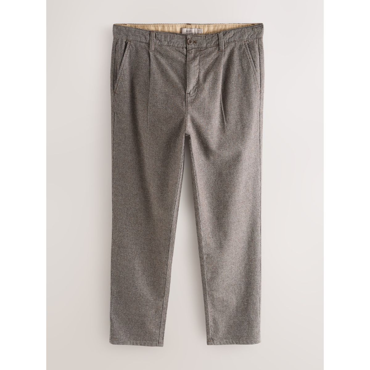 Pantalon pied-de-poule en majoritaire marron, NEXT
