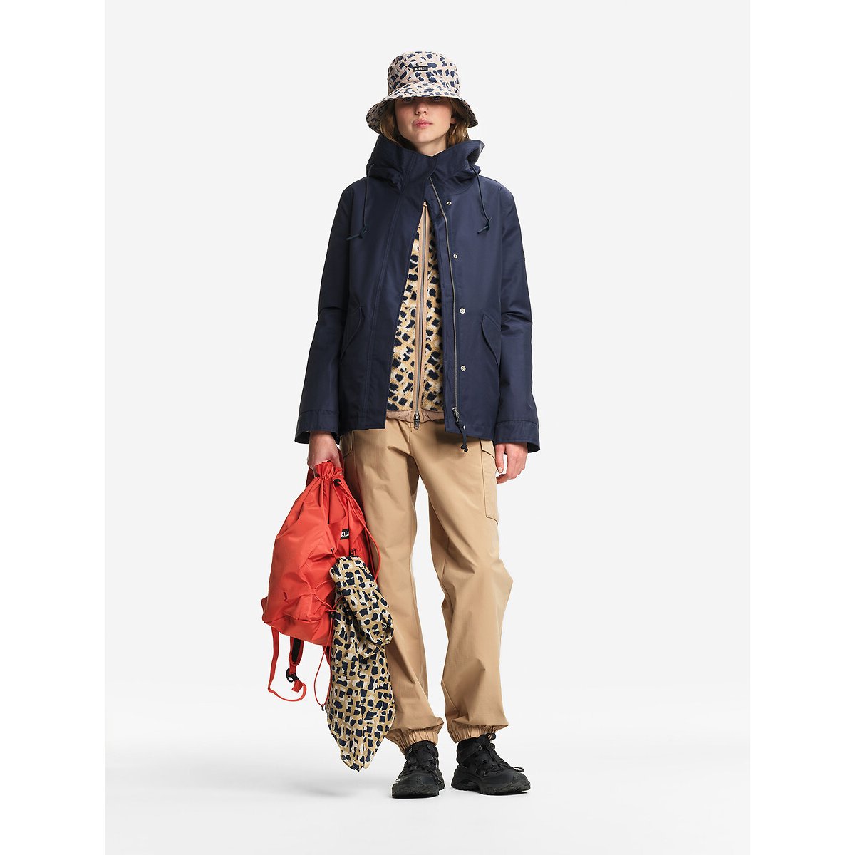 Parka courte à capuche fishtail MTD® marine, AIGLE