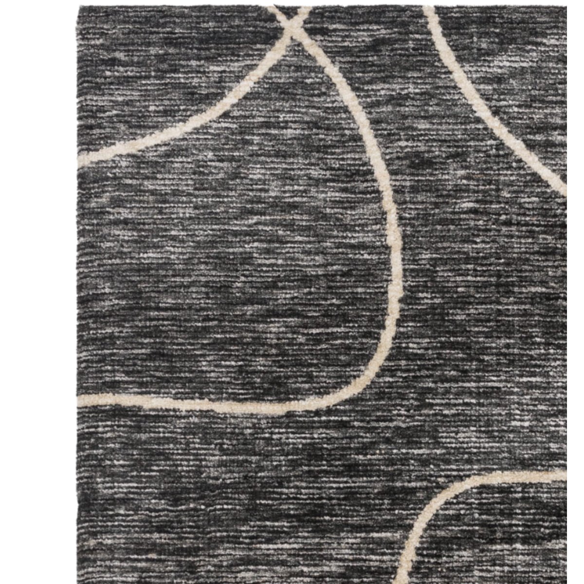 Tapis moderne salon et chambre RINEAL noir, NOVATREND