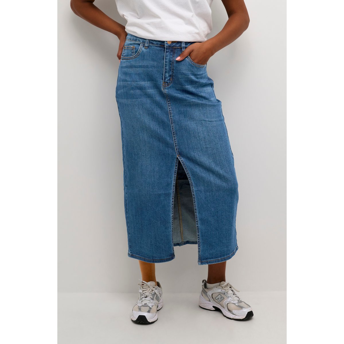 Skirt bleu medium blue denim, KAFFE