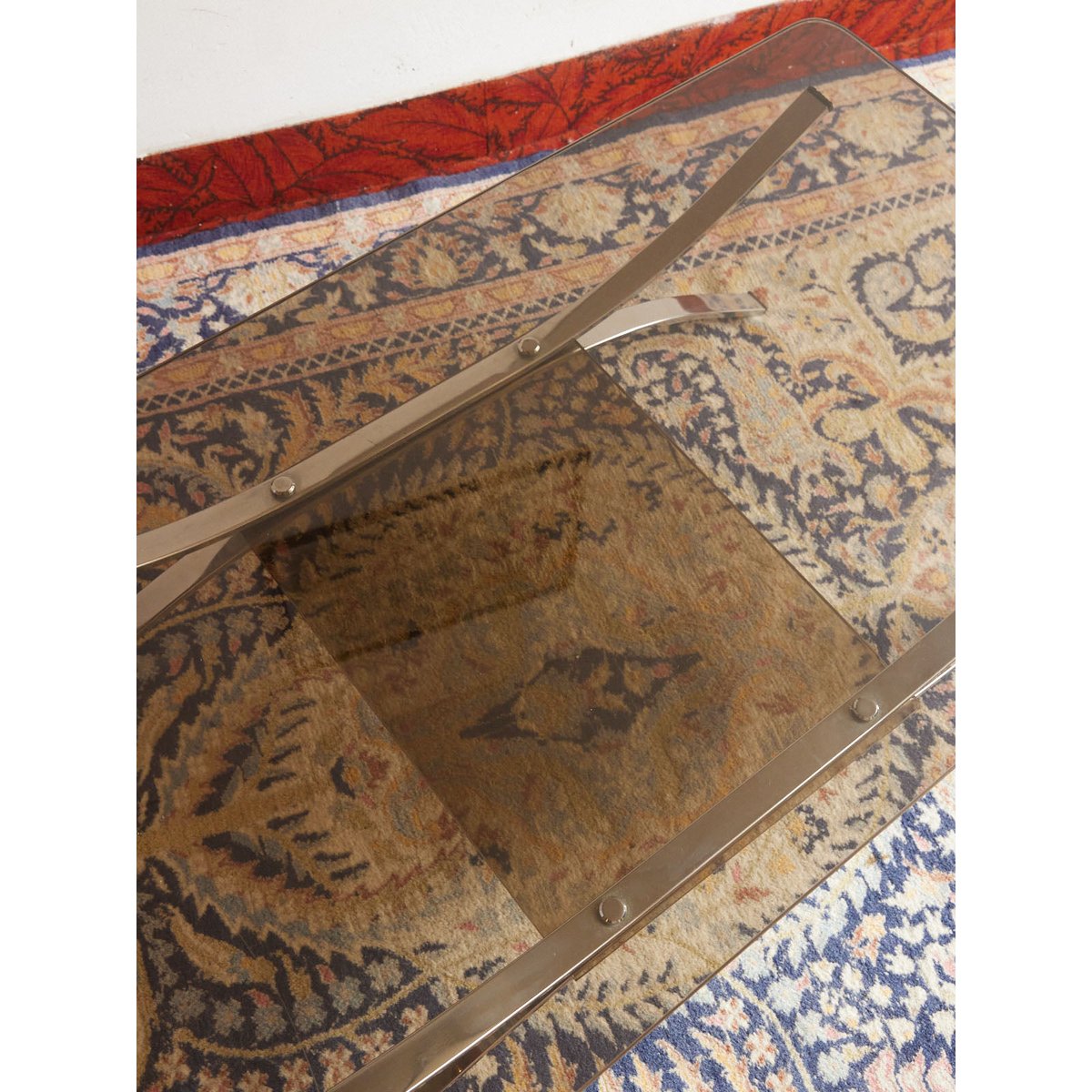 Table basse en verre fumé Donna N°1622 - Bon état fumé, DEBONGOUT