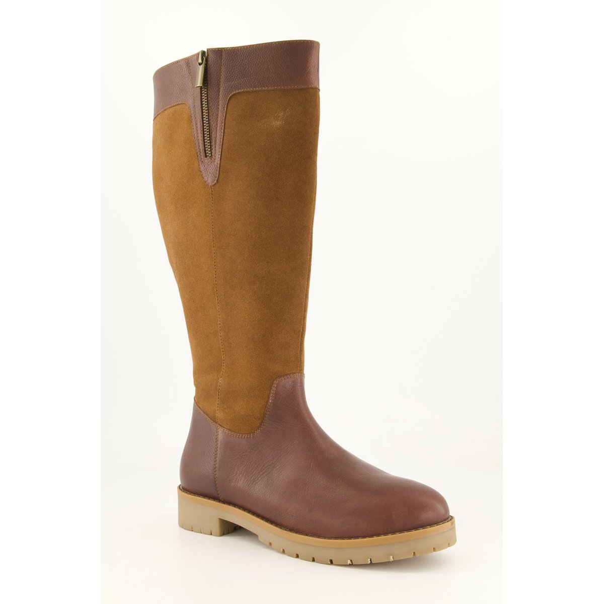 Bottes en cuir , pied large marron cognac, ULLA POPKEN
