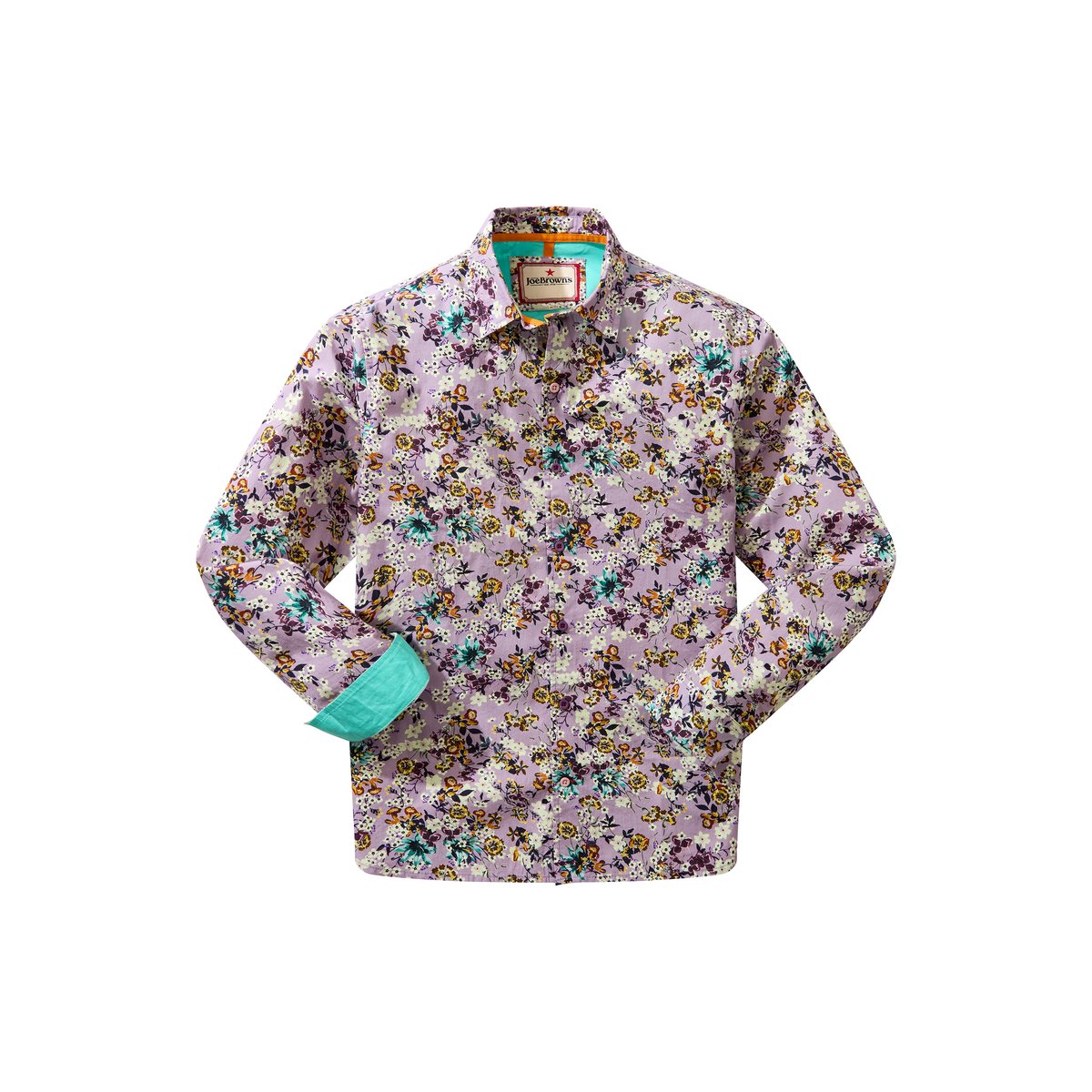 Chemise à manches longues imprimé floral intégral violet, JOE BROWNS
