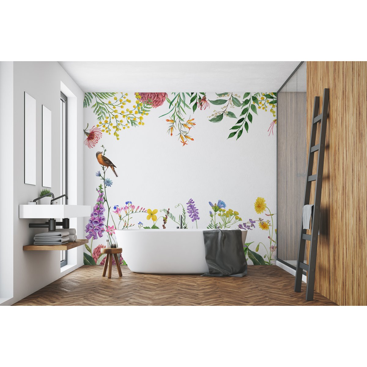 Papier peint panoramique DIGITALIS multicolore, LE PAPIERS DE NINON
