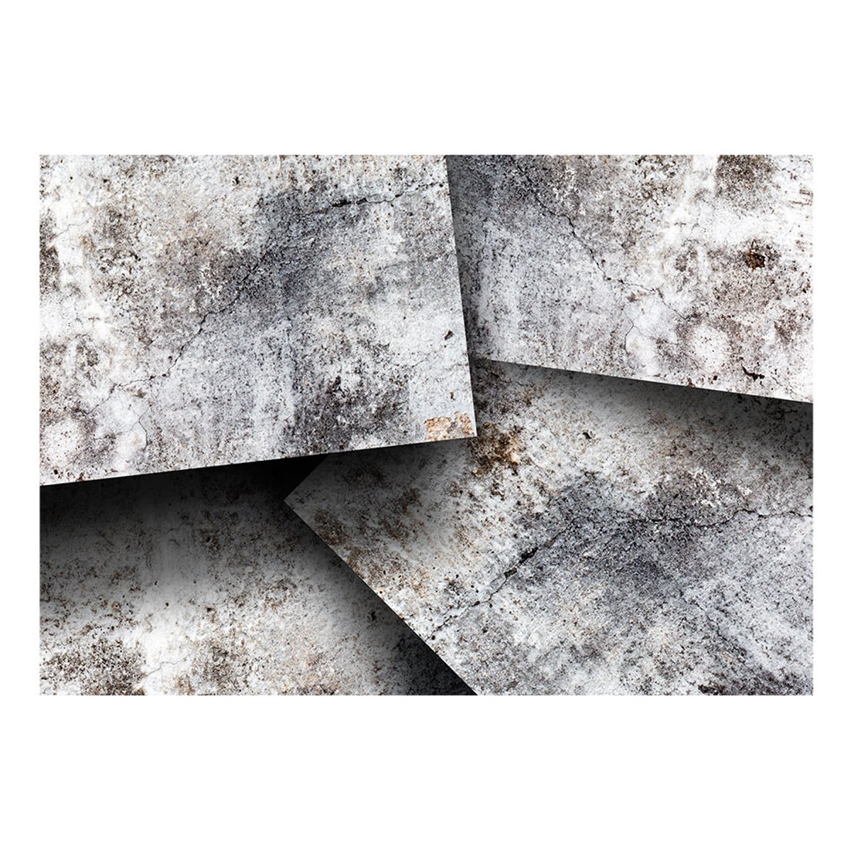 Papier peint intissé panoramique Concrete cards gris / argent, EDEN