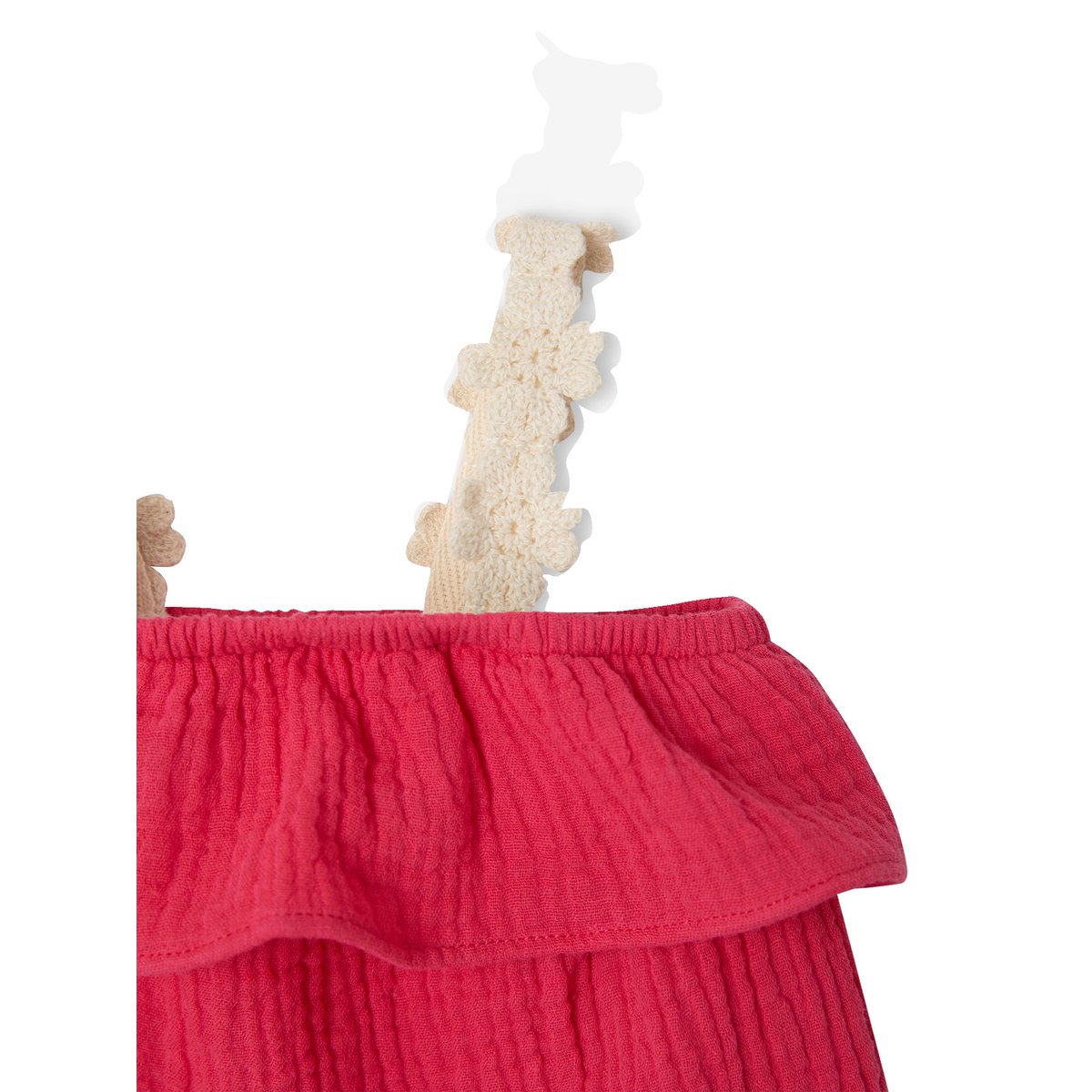 Ensemble robe bandana framboise, VERTBAUDET