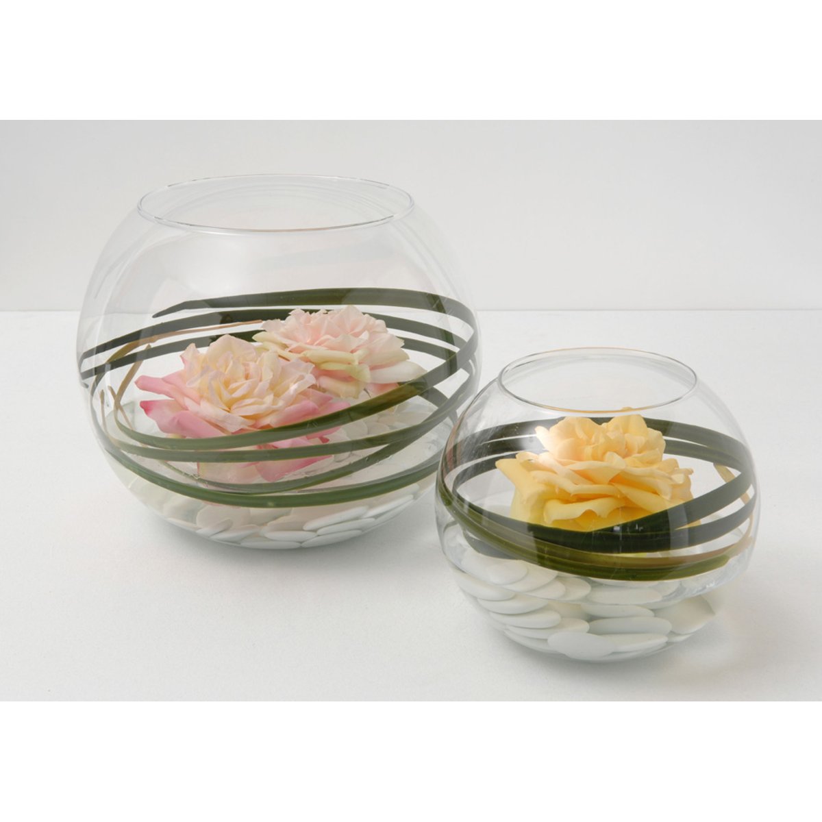 Galets en verre s - Seau de 4 kg blanc, AMADEUS